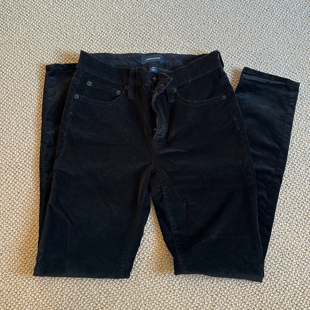 J. Crew Toothpick Velvet Jean